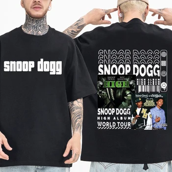 Футболки Snoop Dogg High Albun World Tour унисекс в стиле харадзюку, хип-хоп, футболки с круглым вырезом и коротким рукавом, подарок фанатам