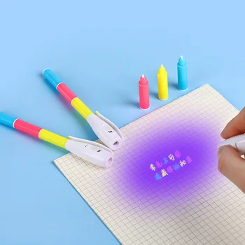 Цветная невидимая светящаяся световая ручка 3 в 1, маркер, красный Синий Желтый, волшебный маркер, обучающие игрушки для ребенка