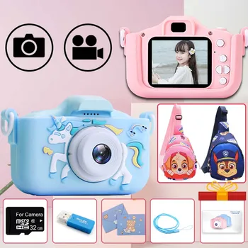 Цифровая детская камера для девочек и мальчиков, Детская игрушка для малышей, Видео, Рождественский Подарок на День Рождения, Подарки для малышей и подростков, Уличный Розовый Синий