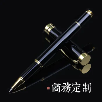 Черная нейтральная ручка, деловой подарок, металлическая ручка для подписи, индивидуальный рекламный подарок, водяная ручка, шариковая ручка с логотипом