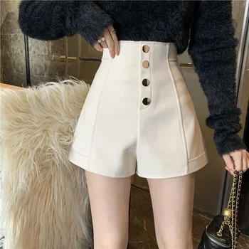 Черные короткие женские брюки, белые женские шорты с высокой талией, летняя дешевая горячая уличная одежда, эстетичный обычный XL Нейлон Z244