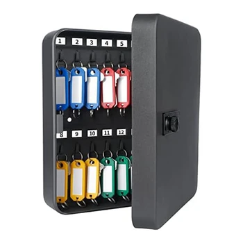 Черный Шкаф Для ключей С Кодовым Замком Настенный Ящик Для Хранения Ключей Со Сбрасываемой Комбинацией Черный Цифровой Ящик Безопасности
