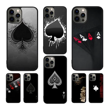 Чехол для телефона Ace of Spades Poker Для iphone SE2020 15 14 11 12 13 mini Pro XR XS MAX 7 8 Plus SE coque Cover Shell