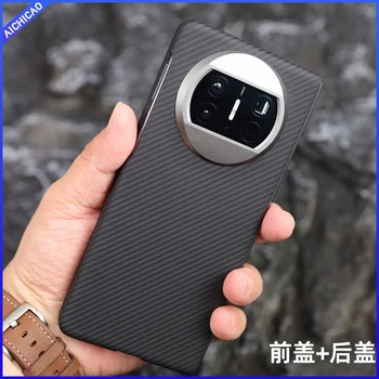 Чехол из настоящего углеродного волокна для Huawei Mate X5, чехол для телефона из арамидного волокна, ультратонкая защита от падения business Mate X5, оболочка 5G