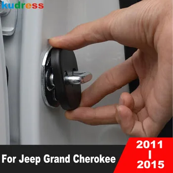 Чехол с пряжкой дверного замка для Jeep Grand Cherokee 2011 2012 2013 2014 2015, Черные автомобильные дверные замки, Защитные чехлы, Аксессуары