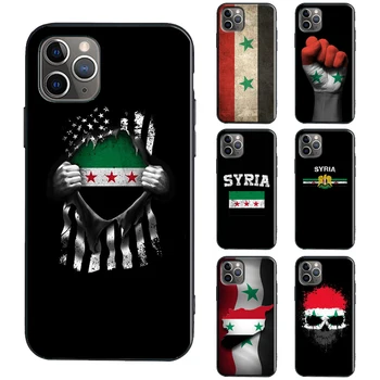 Чехол с флагом Сирии для iPhone 13 12 mini 11 14 Pro Max 6S 7 8 Plus X XR XS Max SE 2020 TPU Cover Coque