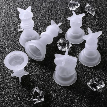 Шахматная фигура Силиконовая форма 3D Шахматная форма из смолы Инструменты для выпечки шоколада Прямая поставка
