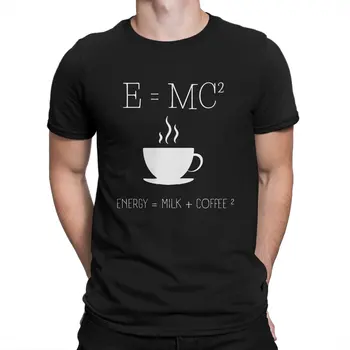 Энергия = молоко + кофе + кока-кола, мужская футболка E = MC2, отличительная футболка, графическая уличная одежда, хипстер