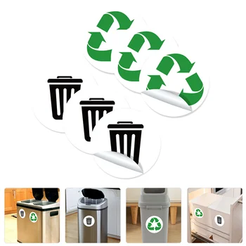 Этикетка для классификации мусора, Наклейки для мусорных баков, наклейки для клейких контейнеров, напоминающие о сортировке ПВХ