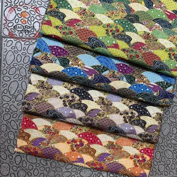 Японская хлопчатобумажная лоскутная ткань с принтом Материал для шитья кукол и сумок Аксессуары для рукоделия 145x48 см